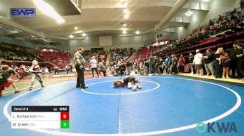 75-83 lbs Consi Of 4 - Laela Sutherland, Pawhuska Elks Takedown vs Willa Green, Coweta Tiger Wrestling