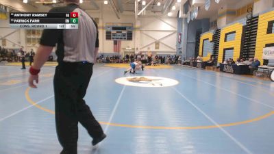 150 lbs Cons. Round 1 - Patrick Farr, Delmar Junior-Senior H S vs Anthony Ramsey, Hodgson Vo Tech School