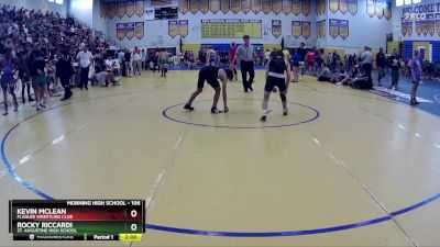 106 lbs Champ. Round 2 - Kevin McLean, Flagler Wrestling Club vs Rocky Riccardi, St. Augustine High School