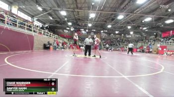 144 lbs Quarterfinal - Sawyer Hamm, Terre Haute South vs Chase Waninger, Evansville Mater Dei