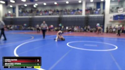 106 lbs Quarterfinal - Owen Bates, Van Wert vs Brayden Atkins, Columbia City