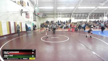 107 lbs Cons. Round 4 - Emily Saiz, Aztec vs Riley Alexander, Winslow