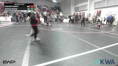 52 lbs Final - Caulyer Cassity, Barnsdall Youth Wrestling vs Roston Martin, Berryhill Wrestling Club