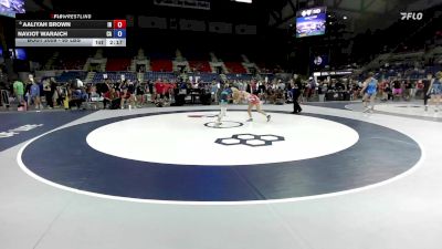 95 lbs Champ. Rd Of 32 - Aaliyah Brown, IN vs Navjot Waraich, CA