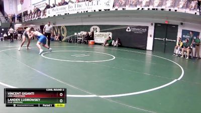 190 lbs Cons. Round 2 - Vincent Giganti, Lake Uniontown vs Landen Ludrowsky, Clay (Oregon)