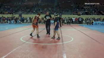 142 lbs Semifinal - Peighton Rainbow Mullins, Fort Gibson Tiger Wrestling vs Cilee Turner, Lexington TDC