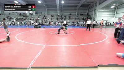 65 lbs Rr Rnd 3 - Javon Haliburton, Mat Warriors Red vs Edward Lee, Broad Axe White
