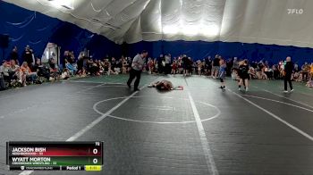 72 lbs Round 4 (6 Team) - Jackson Bish, Neighborhood vs Wyatt Morton, Crossroads Wrestling