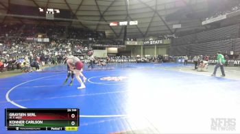 2A 144 lbs Cons. Round 2 - Graysen Serl, W. F. West vs Konner Carlson, Ellensburg