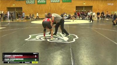 141 lbs Cons. Round 3 - Johnny Cervantes, Palomar College vs Mark Bonenberger, Cuesta College