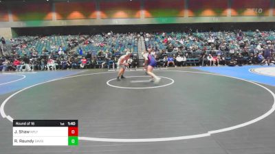 165 lbs Round Of 16 - Jacob Shaw, New Plymouth vs Ryker Roundy, Davis