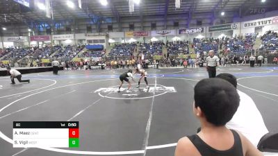 80 lbs Consi Of 8 #2 - Ariana Maez, Centauri Middle School vs Sophia Vigil, Westy Futures