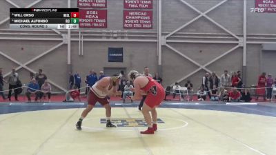 285 lbs Cons. Round 3 - Michael Alfonso, Rhode Island College vs Will Orso, Wesleyan (CT)