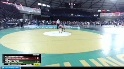 86 lbs Semifinal - Ariana Tovar, Prosser Wrestling Academy vs Madelyn Griffiths, Franklin Pierce Cardinal Wrestling Club