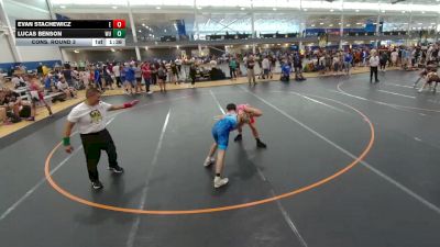 138 lbs Cons. Round 3 - Evan Stachewicz, Unattached vs Lucas Benson, Wrestling University