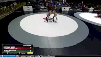 165 lbs Cons. Round 1 - Jonsea Garcia, California vs Atticus Hibbs, Laguna Hills Hawkeye WC