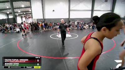 106 lbs Cons. Round 2 - Tautai Tupua -Weggen, Reality Sports Wrestling Club vs Bohden Sowa, Salem Elite Mat Club