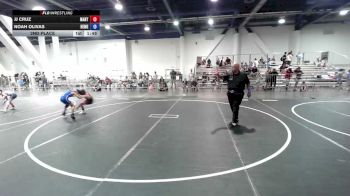 62 lbs 2nd Place - Jj Cruz, Mantanona TC vs Noah Olivas, Hemet Youth WC