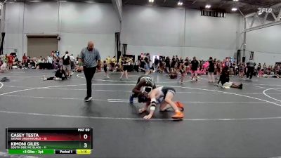 132 lbs Round 3 (8 Team) - Kimoni Giles, South Side WC Black vs Casey Testa, Savage Underworld