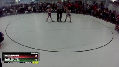 20 lbs Semifinal - Ryker Dolezal, Seward Wrestling Club vs Hanes Dummer, Norris Wrestling Club