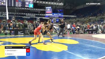 120 lbs Rnd Of 64 - Thurman Christensen, Iowa vs Colten Klemm, Wisconsin