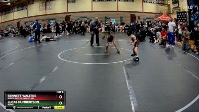 44 lbs Round 1 - Bennett Walters, North East Jr. Wrestling vs Lucas Humbertson, NDWA