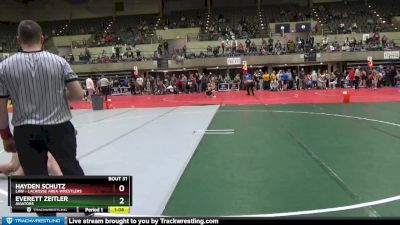 110 lbs Quarterfinal - Everett Zeitler, Aviators vs Hayden Schutz, LAW - Lacrosse Area Wrestlers