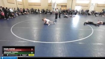 66 lbs Cons. Round 5 - Kaze Carter, Altamont Longhorn Wrestling vs Brigham Tonioli, Box Elder Stingers