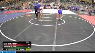 128 lbs Round 3 (4 Team) - Justin England, Crook County vs Sage Darlington, Baker