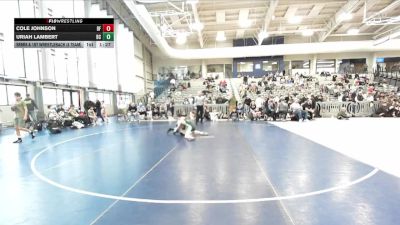 83 lbs Semis & 1st Wrestleback (8 Team) - Cole Johnson, Black Fox vs Uriah Lambert, Bear Cave