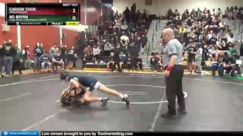 126 lbs Cons. Round 4 - Carson Cook, Shadow Ridge vs Bo Bryan, Lake Mead Christian Accdemy