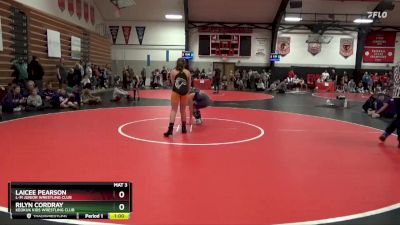 Round 3 - Laicee Pearson, L-M Junior Wrestling Club vs Rilyn Cordray, Keokuk Kids Wrestling Club