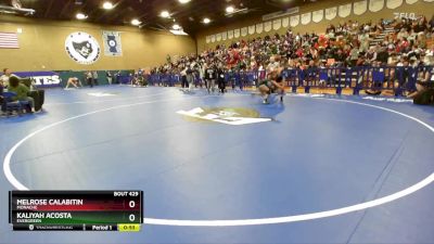 110 lbs Cons. Round 4 - Kaliyah Acosta, Evergreen vs Melrose Calabitin, Monache