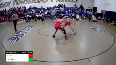 133 lbs Cons. Round 3 - Andreas Gray, New Castle vs Josh Caro, General McClane