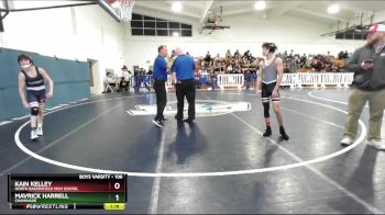 106 lbs Champ. Round 2 - Kain Kelley, North Bakersfield High School vs Mavrick Harrell, Chaminade