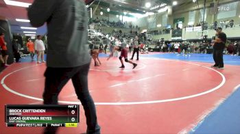 132 lbs Quarterfinal - Brock Crittenden, Sequoyah vs Lucas Guevara Reyes, East Central