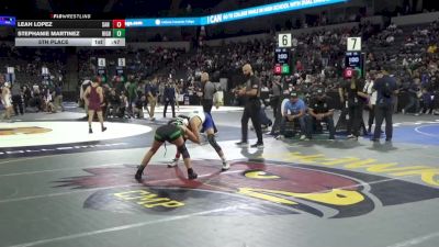 100 lbs 5th Place - Leah Lopez, San Marino (SS) vs Stephanie Martinez, Highland (Bakersfield) (CS)