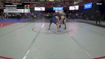 182 lbs Quarterfinal - Luke Stutzman, HUGHESVILLE SPARTANS vs Colton Snyder, Corvallis