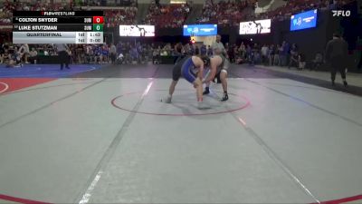 182 lbs Quarterfinal - Luke Stutzman, HUGHESVILLE SPARTANS vs Colton Snyder, Corvallis