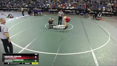 285 lbs Semifinal - Manford Osburn, Terre Haute North vs Maximus Forrester, Brownsburg