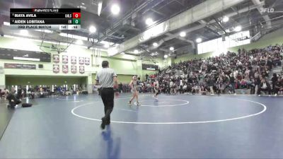 115 lbs 3rd Place Match - Maya Avila, GRANADA HILLS vs Aiden Lobitana, EAGLE ROCK