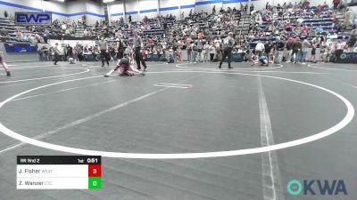 80 lbs Rr Rnd 2 - Jakoda Fisher, Weatherford Youth Wrestling vs Zaiden Wanzer, Chandler Takedown Club