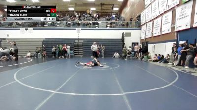 132 lbs Quarterfinal - Finley Davis, Suples Wrestling Club vs Hagen Clint, Idaho
