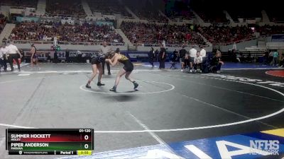 D1-120 lbs Cons. Round 3 - Summer Hockett, Higley vs Piper Anderson, Marana