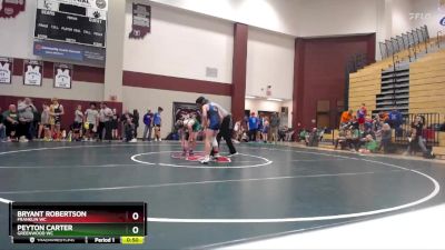 90-97 lbs Round 1 - Peyton Carter, Greenwood WC vs Bryant Robertson, Franklin WC