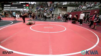55 lbs 5th Place - Asa Gray, Talihina Youth Wrestling Club vs Brayden Hamilton, Tulsa Blue T Panthers