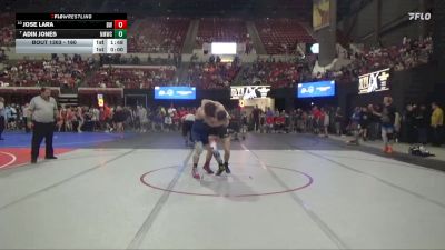 160 lbs Champ. Round 1 - Adin Jones, Northeast MT Wrestling Club vs Jose Lara, Bison Wrestling
