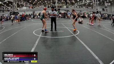 120 lbs Round 7 (8 Team) - Iris Reitz, PA West Black vs Kaylee Dayhoff, Central Pennies Grit