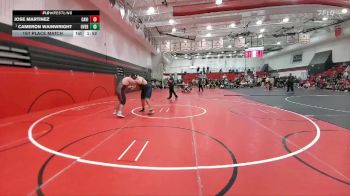 285 lbs 1st Place Match - Cameron Wainwright, Overland vs Jose Martinez, Castle View