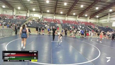 110 lbs 5th Place Match - Abbey West, Utah vs Sarai O`Day, Hawaii